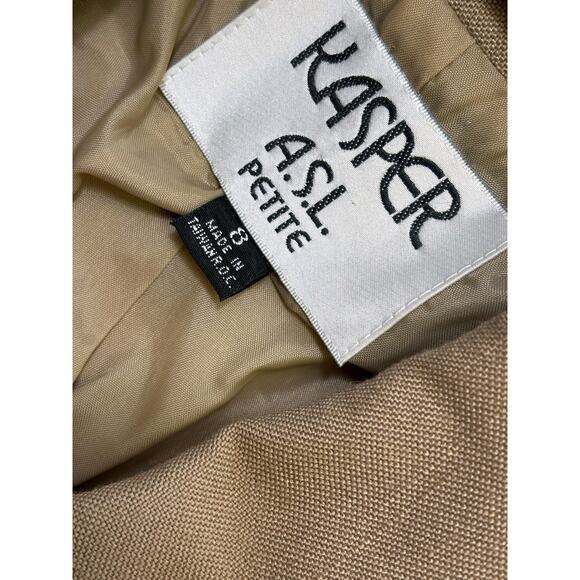 Kasper Blazer Jacket Womens Sz 8 Brown Single Breasted 3 Buttons Casual Career - Picture 3 of 7